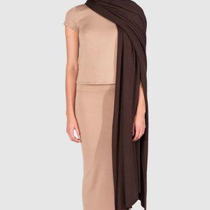 bleusalt 3 yard wrap shawl ruana - urchin maroon wine color new